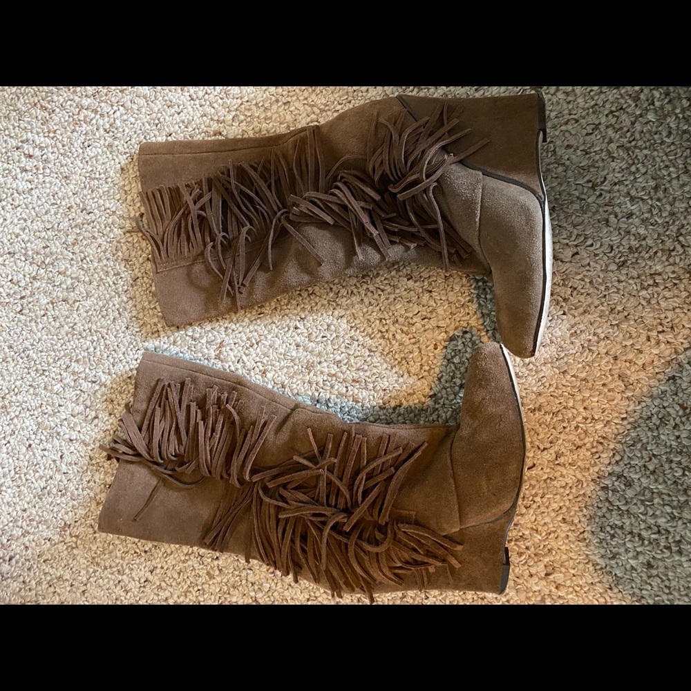 Brown Fringe Boots